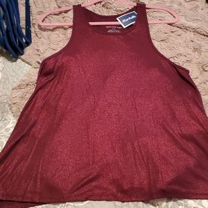 America Eagle Boyfriend Glitter Tank